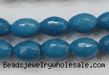 CCN1493 15.5 inches 10*14mm faceted rice candy jade beads wholesale