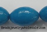 CCN1498 15.5 inches 20*30mm faceted rice candy jade beads wholesale