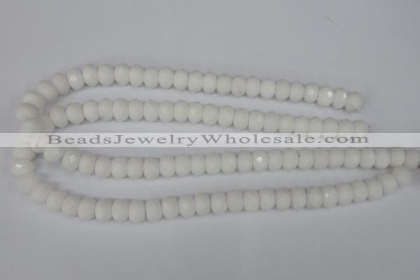 CCN150 15.5 inches 8*12mm faceted rondelle candy jade beads