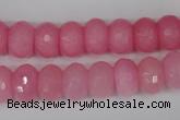 CCN152 15.5 inches 8*12mm faceted rondelle candy jade beads