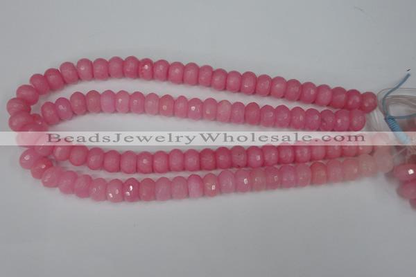 CCN152 15.5 inches 8*12mm faceted rondelle candy jade beads