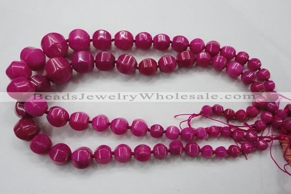 CCN1530 15.5 inches 8*8mm - 20*20mm pumpkin candy jade beads