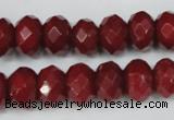 CCN154 15.5 inches 8*12mm faceted rondelle candy jade beads