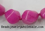 CCN1540 15.5 inches 10*14mm - 20*25mm twisted tetrahedron candy jade beads