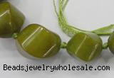 CCN1542 15.5 inches 10*14mm - 20*25mm twisted tetrahedron candy jade beads