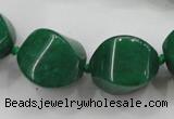 CCN1547 15.5 inches 10*14mm - 20*30mm twisted tetrahedron candy jade beads