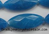 CCN1551 15.5 inches 15*40mm faceted marquise candy jade beads