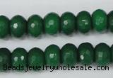 CCN157 15.5 inches 8*12mm faceted rondelle candy jade beads