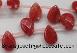 CCN1580 15.5 inches 10*14mm briolette candy jade beads wholesale