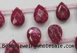 CCN1581 15.5 inches 10*14mm briolette candy jade beads wholesale