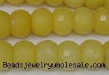 CCN161 15.5 inches 12*16mm faceted rondelle candy jade beads