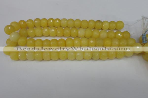 CCN161 15.5 inches 12*16mm faceted rondelle candy jade beads