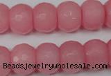 CCN163 15.5 inches 12*16mm faceted rondelle candy jade beads