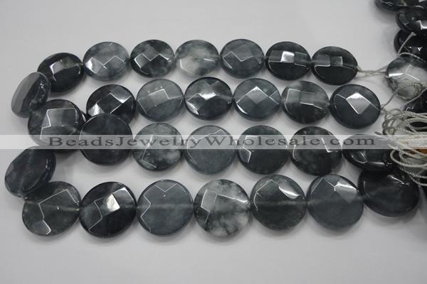 CCN1654 15.5 inches 25mm faceted coin candy jade beads