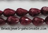 CCN1675 15.5 inches 10*14mm faceted teardrop candy jade beads wholesale