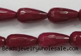 CCN1679 15.5 inches 10*20mm faceted teardrop candy jade beads wholesale