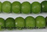 CCN171 15.5 inches 12*16mm faceted rondelle candy jade beads