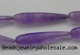 CCN1710 15.5 inches 8*40mm faceted teardrop candy jade beads wholesale