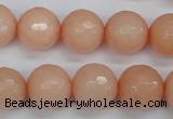 CCN1815 15 inches 14mm faceted round candy jade beads wholesale