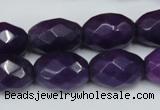 CCN182 15.5 inches 13*18mm faceted rice candy jade beads