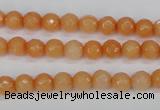 CCN1821 15 inches 6mm faceted round candy jade beads wholesale