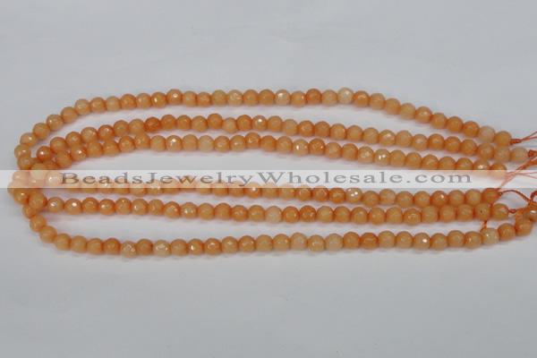 CCN1821 15 inches 6mm faceted round candy jade beads wholesale