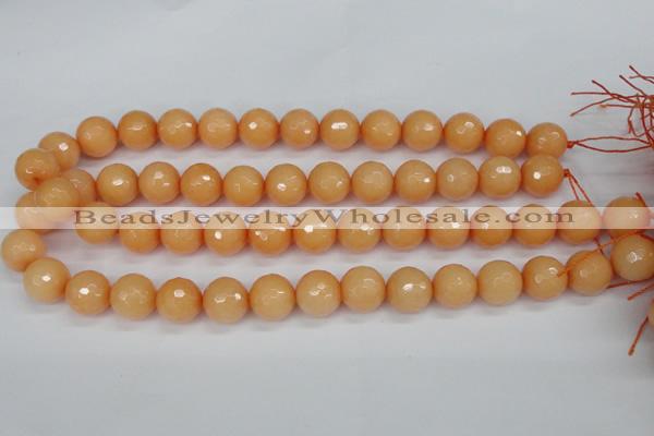 CCN1824 15 inches 12mm faceted round candy jade beads wholesale