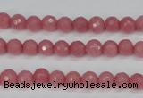 CCN1830 15 inches 4mm faceted round candy jade beads wholesale