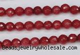 CCN1841 15 inches 6mm faceted round candy jade beads wholesale