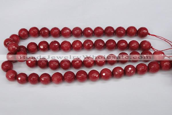 CCN1845 15 inches 14mm faceted round candy jade beads wholesale