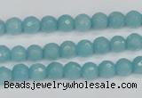 CCN1861 15 inches 6mm faceted round candy jade beads wholesale