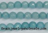 CCN1862 15 inches 8mm faceted round candy jade beads wholesale