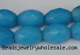 CCN187 15.5 inches 13*18mm faceted rice candy jade beads