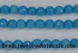 CCN1871 15 inches 6mm faceted round candy jade beads wholesale