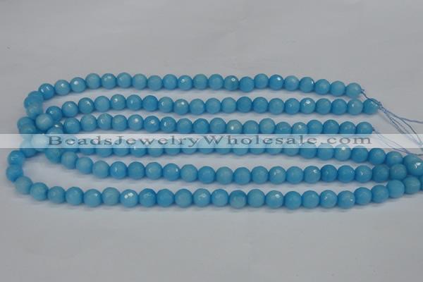 CCN1872 15 inches 8mm faceted round candy jade beads wholesale