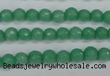 CCN1881 15 inches 6mm faceted round candy jade beads wholesale