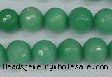 CCN1884 15 inches 12mm faceted round candy jade beads wholesale