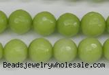 CCN1904 15 inches 12mm faceted round candy jade beads wholesale