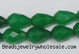 CCN194 15.5 inches 10*14mm faceted teardrop candy jade beads