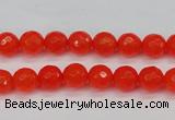 CCN1951 15 inches 6mm faceted round candy jade beads wholesale