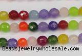 CCN1982 15 inches 8mm faceted round candy jade beads wholesale