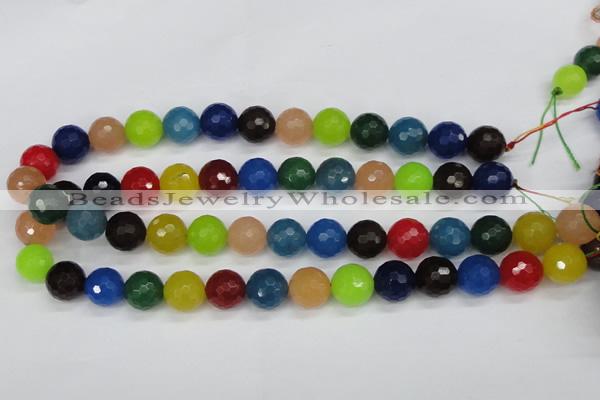 CCN1985 15 inches 14mm faceted round candy jade beads wholesale