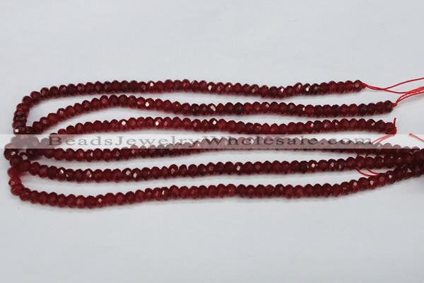 CCN1989 15 inches 4*6mm faceted rondelle candy jade beads wholesale