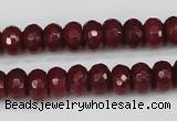 CCN1991 15 inches 6*10mm faceted rondelle candy jade beads wholesale