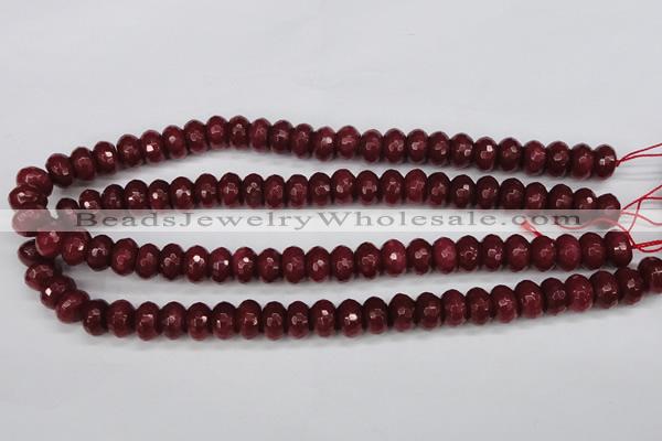 CCN1992 15 inches 8*12mm faceted rondelle candy jade beads wholesale