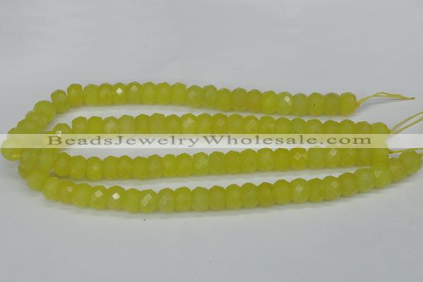 CCN2006 15 inches 8*12mm faceted rondelle candy jade beads wholesale