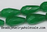 CCN204 15.5 inches 12*22mm faceted teardrop candy jade beads