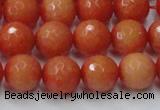 CCN2054 15 inches 12mm faceted round candy jade beads wholesale