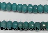 CCN2102 15.5 inches 6*10mm faceted rondelle candy jade beads