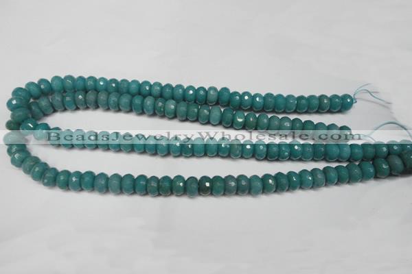 CCN2102 15.5 inches 6*10mm faceted rondelle candy jade beads